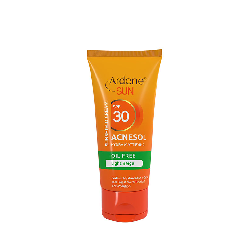 کرم ضدآفتاب  SPF30 فاقد چربی با خاصیت مرطوب کنندگی و مات کنندگی بژ روشن Acnesol آردن سان